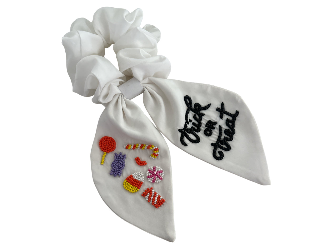 Scrunchie- Trick or Treat - White