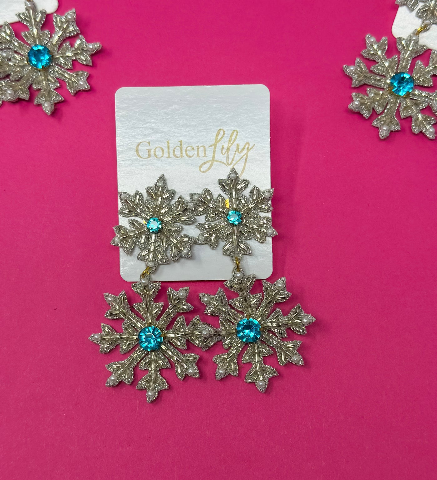 Snowflake Rhinestone Earrings