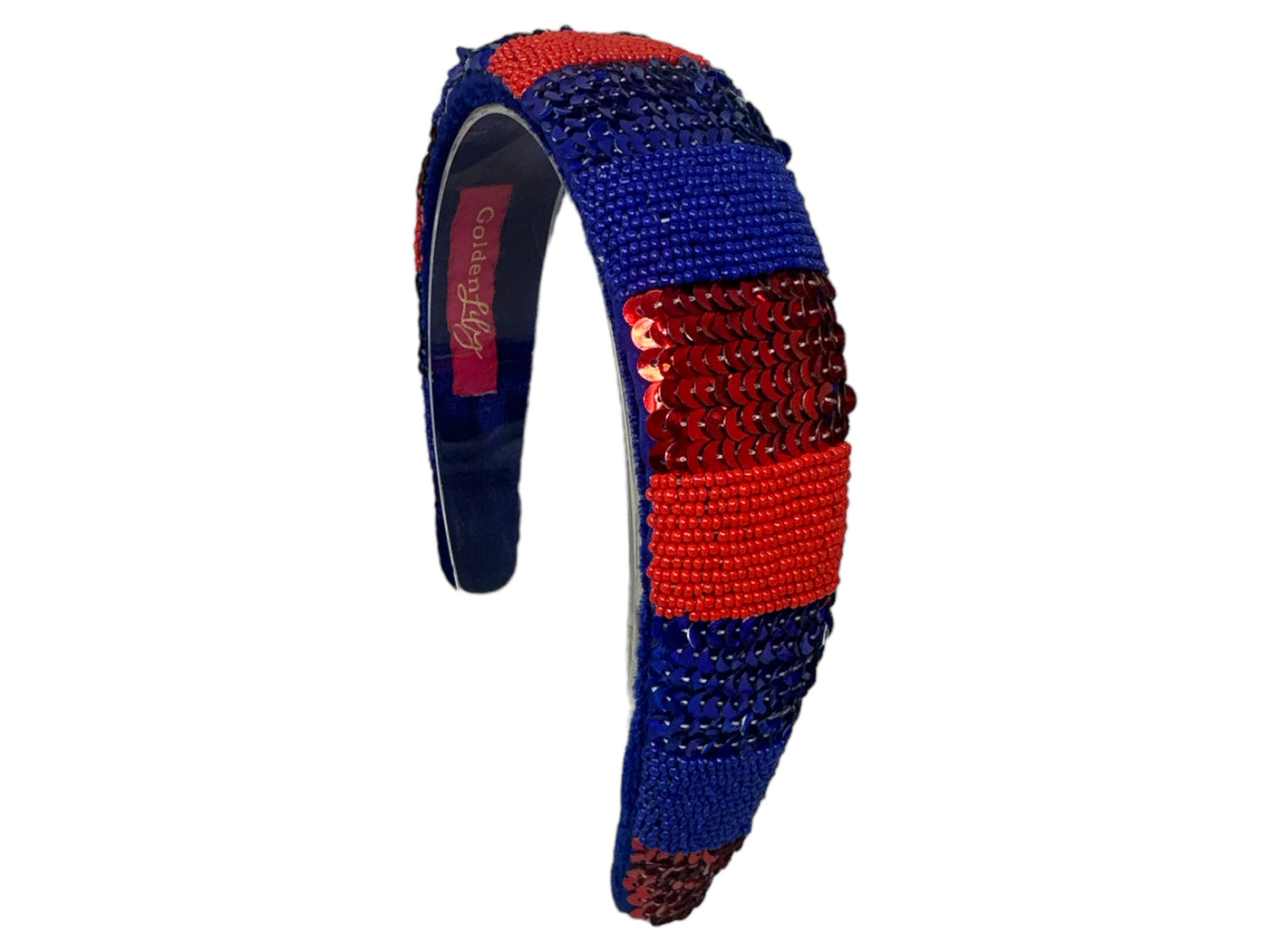 Solid Headband - Game Day - Blue and Red