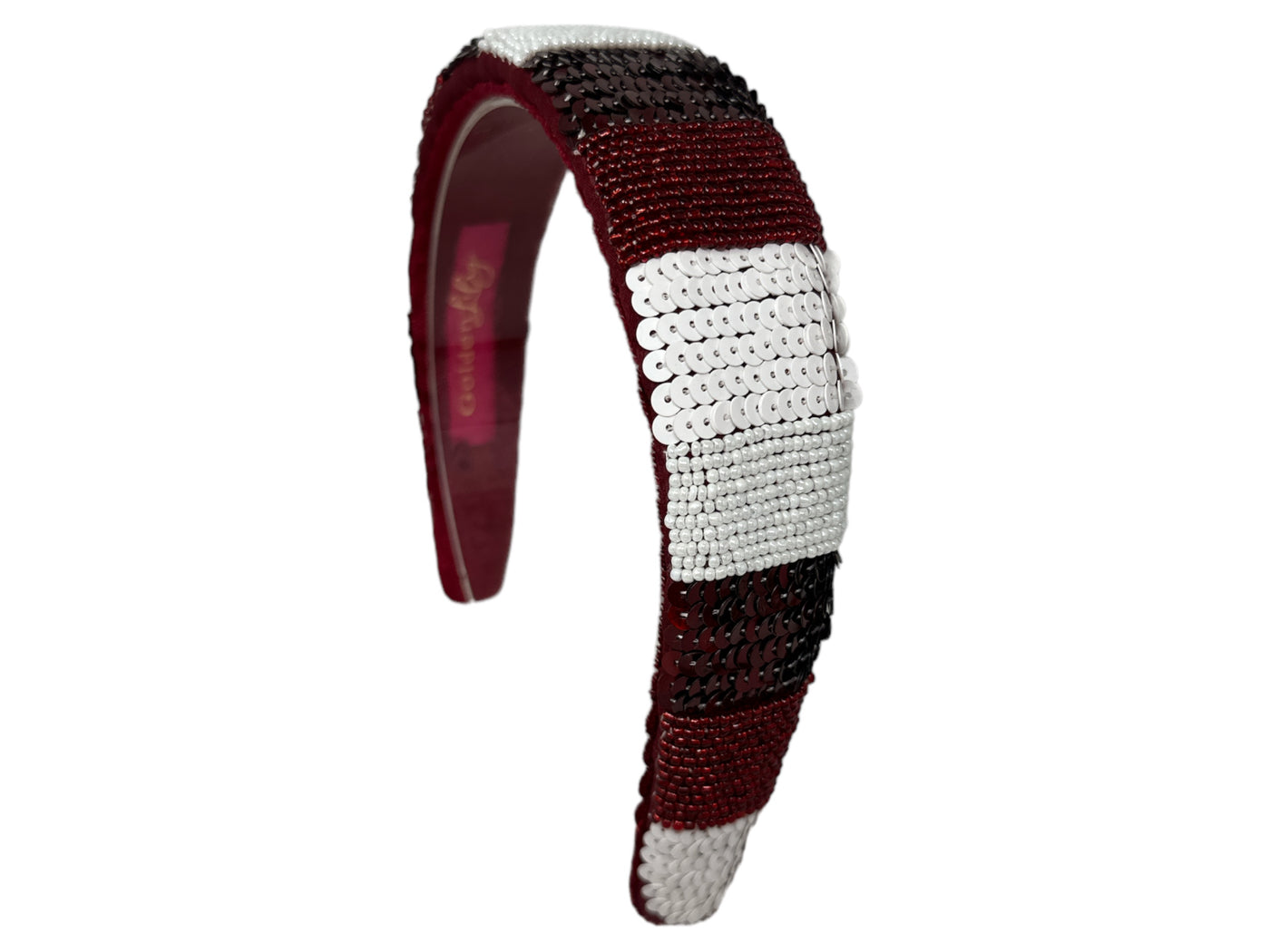 Solid Headband - Game Day - Maroon and White