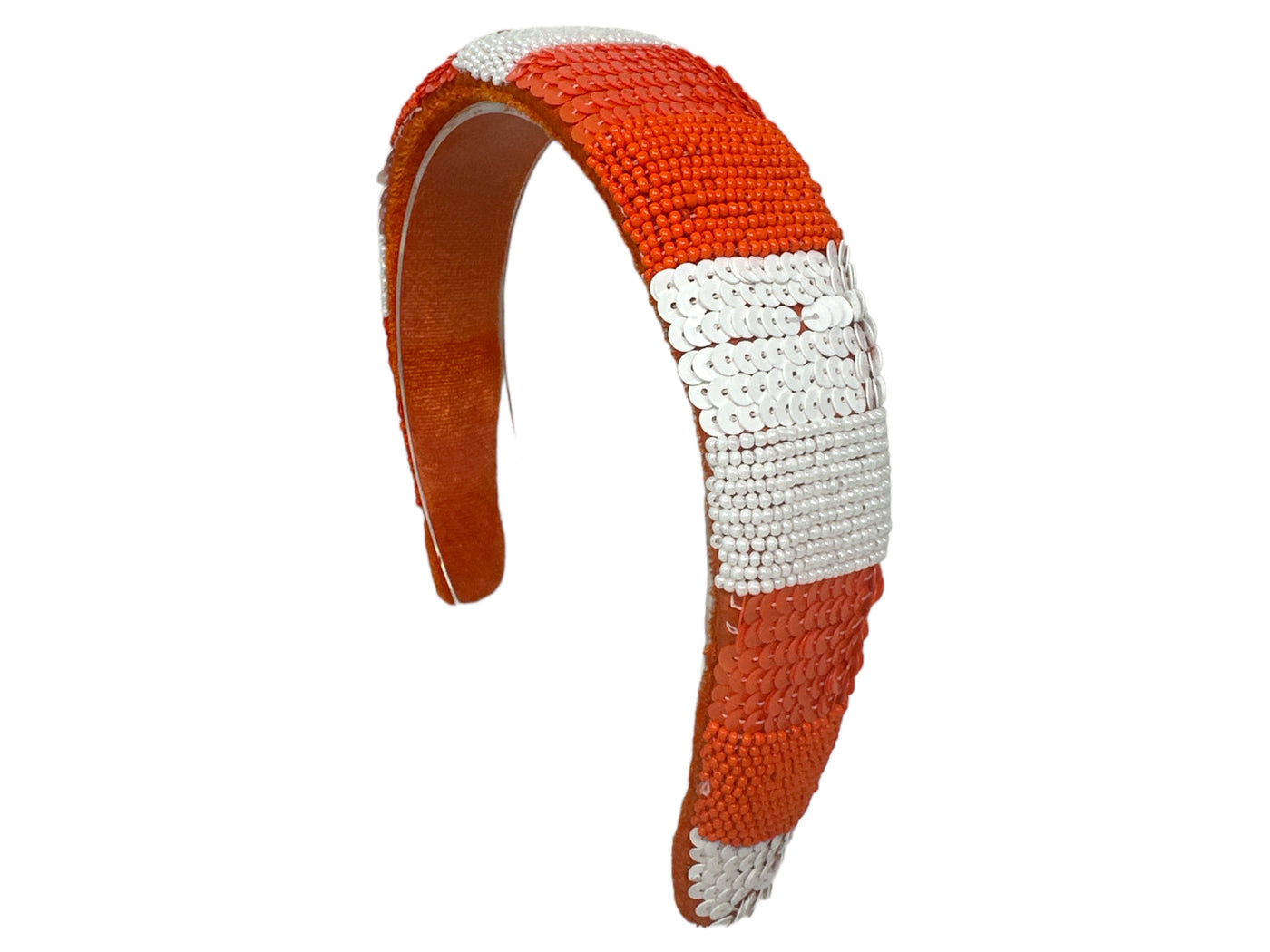 Solid Headband - Game Day -Orange and White