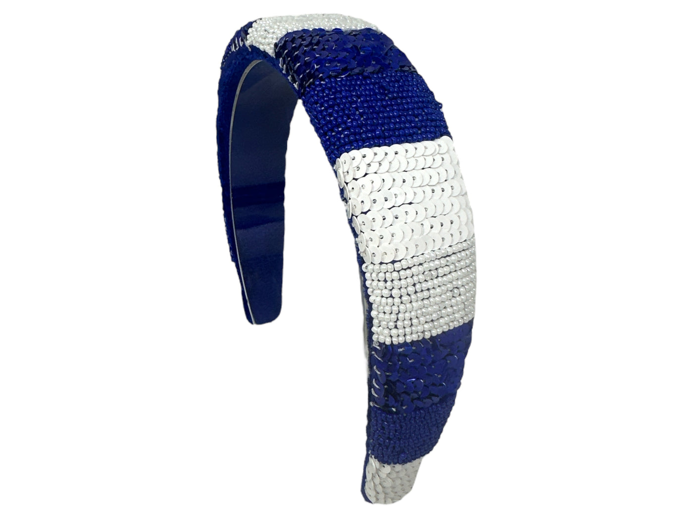 Solid Headband - Game Day - Royal and White
