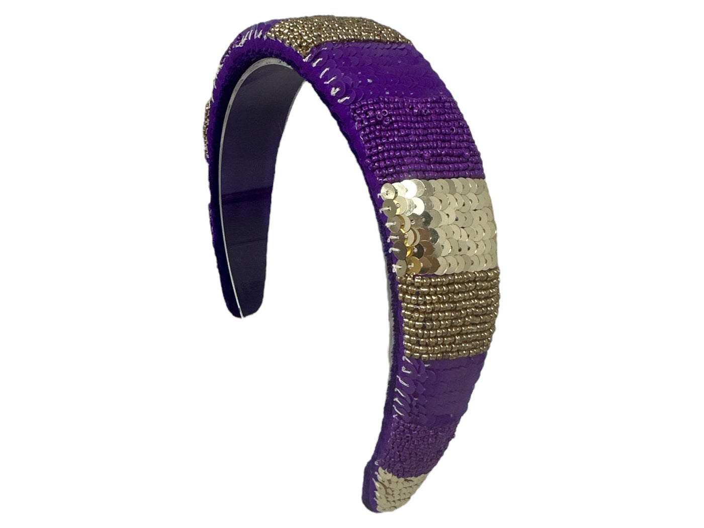 Solid Headband - Game Day - Purple and Gold
