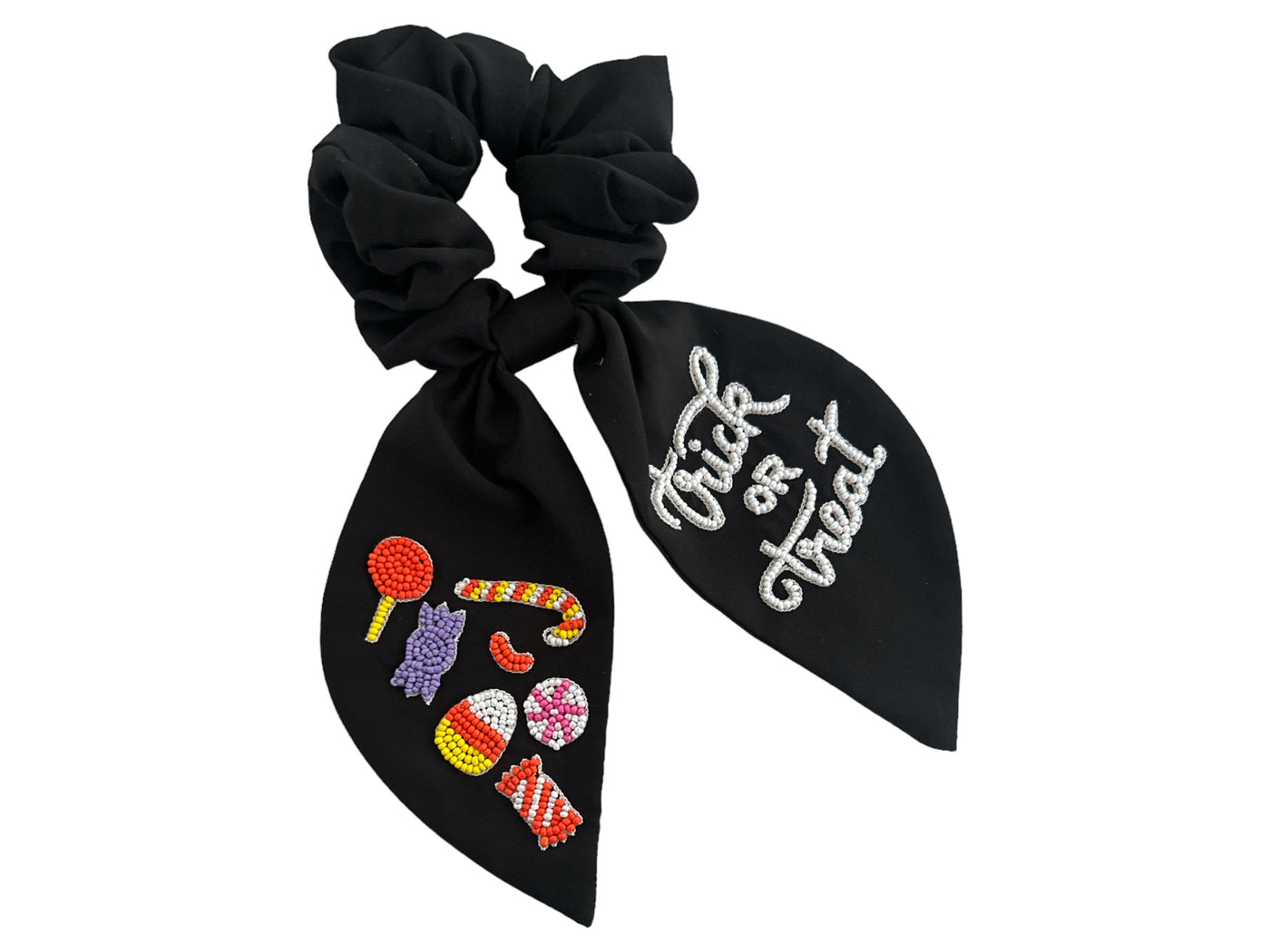 Scrunchie- Trick or Treat - Black