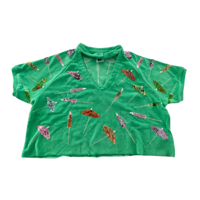 Queen of Sparkles - Umbrella Terry Cloth Top