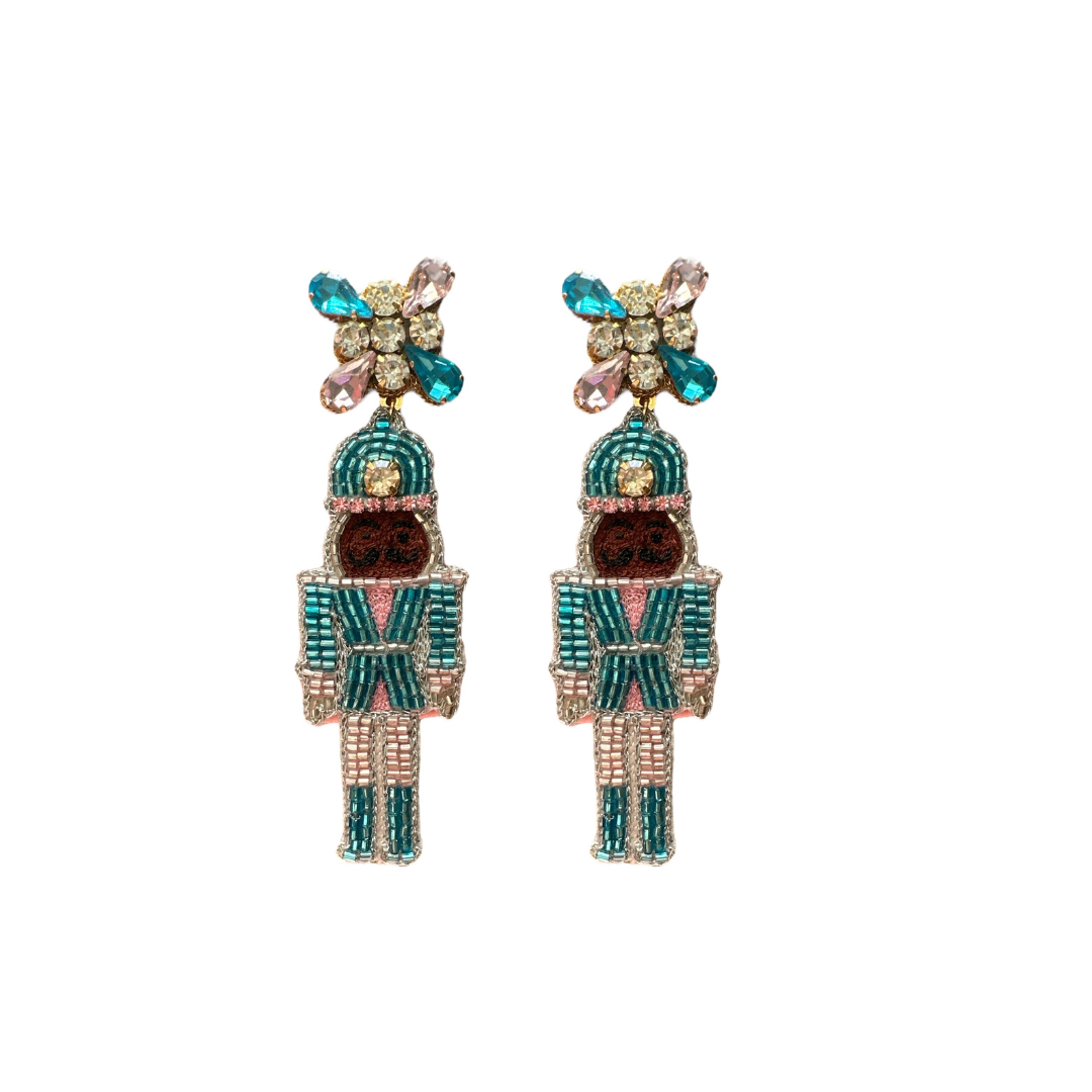 Nutcracker Earrings - Pastel - Brown
