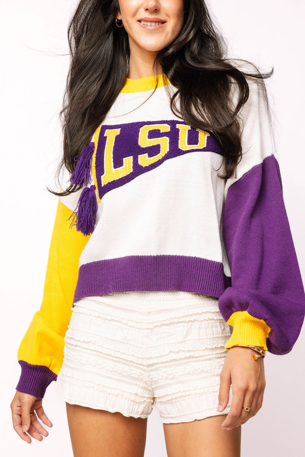 Queen of Sparkles - Licensed LSU Pennant Sweater