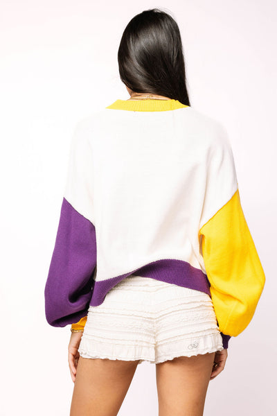 Queen of Sparkles - Licensed LSU Pennant Sweater