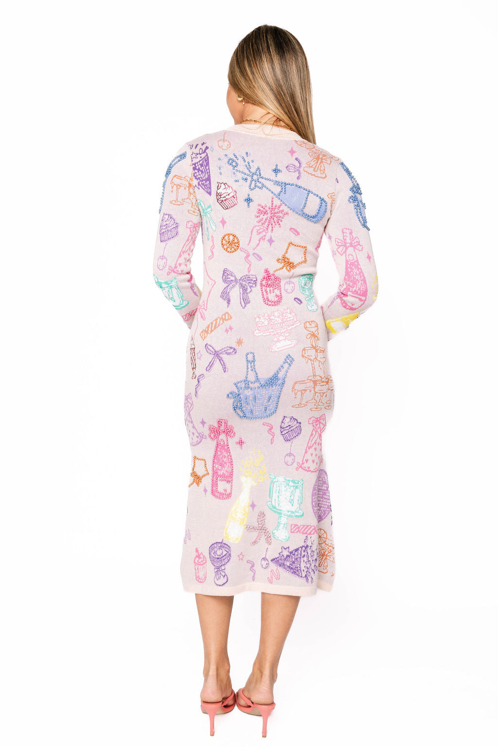 Queen of Sparkles - Light Pink Birthday Icon Knit Dress XSMALL Queen of Sparkles - Light Pink Birthday Icon Knit Dress XSMALL