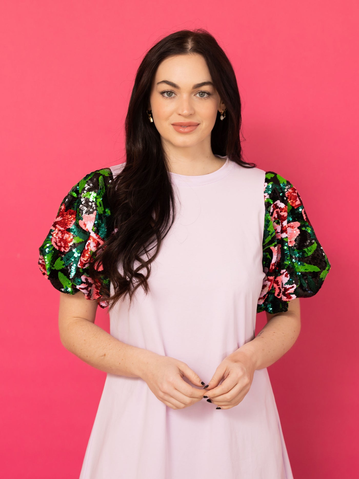 Queen of Sparkles - Flower Sequin Dress