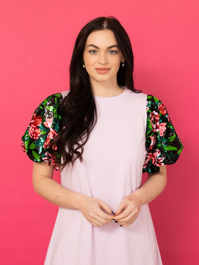 Queen of Sparkles - Flower Sequin Dress