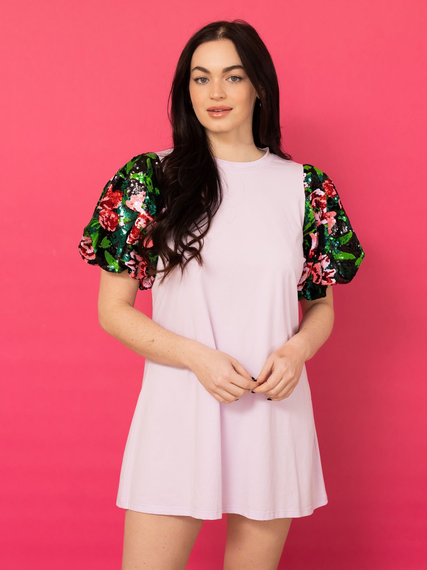 Queen of Sparkles - Flower Sequin Dress