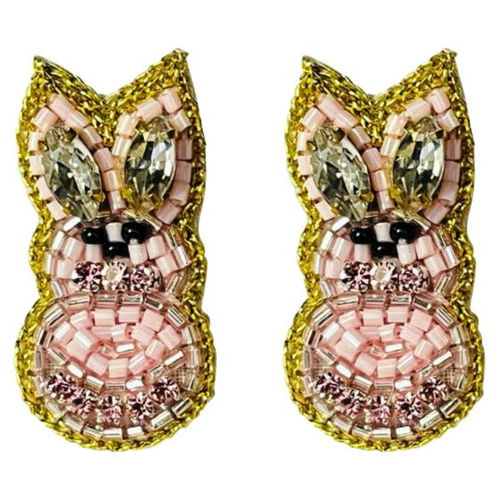 Peep Earrings Studs - Light Pink
