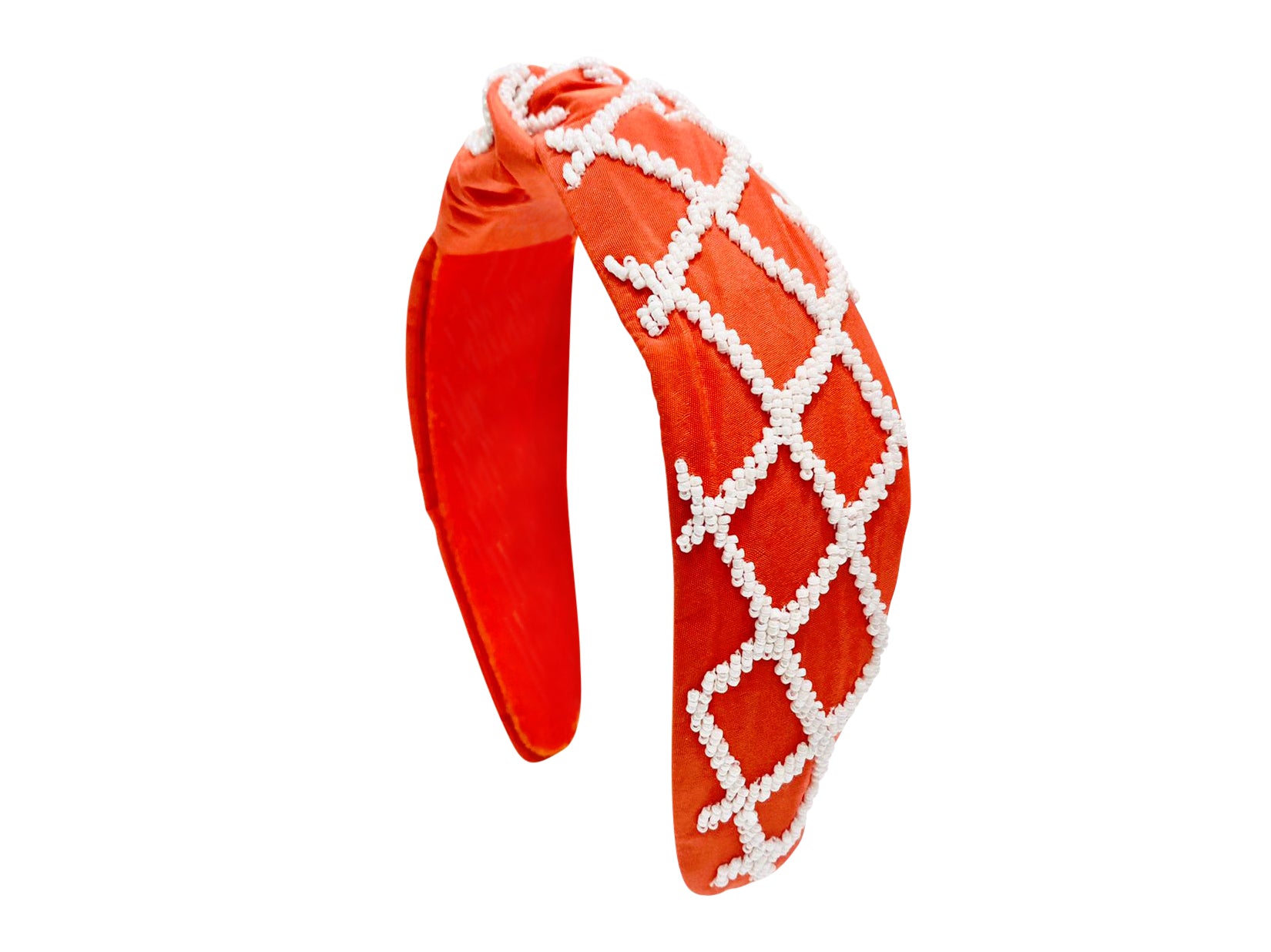 Headband Game Day Orange and White Golden Lily