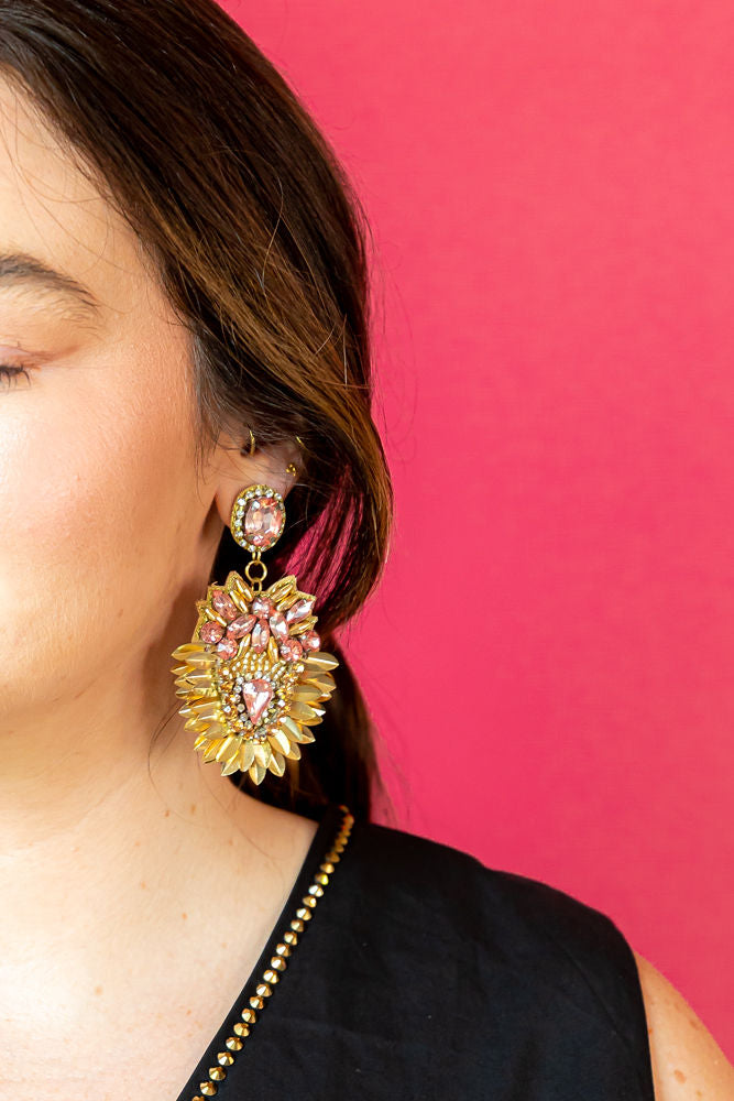 Abby Earrings - Pink