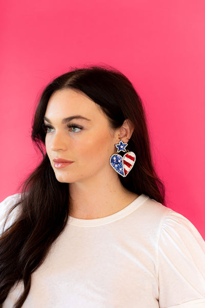 American Heart with Star Earrings