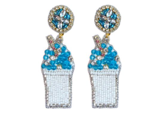 Snowball Earrings - Blue