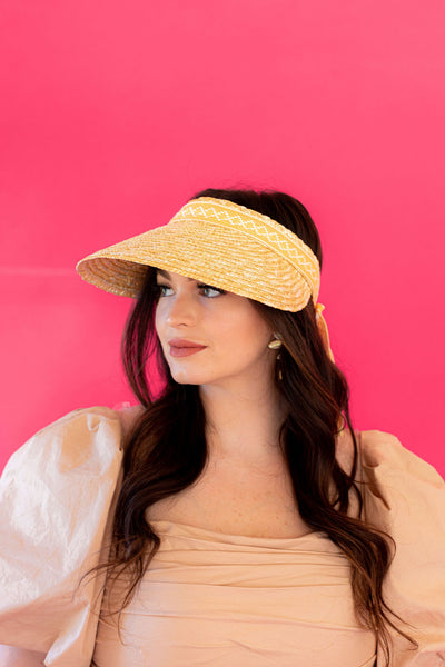 Tribal Ribbon Visor - Yellow