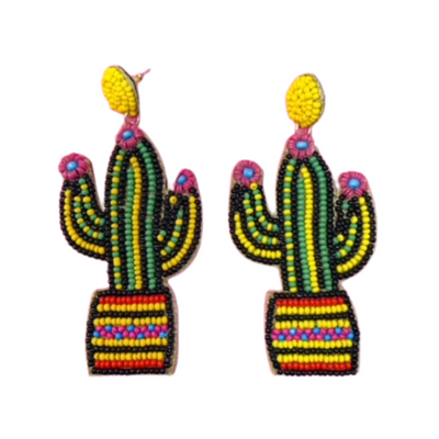 Cactus with Flowers Earrings