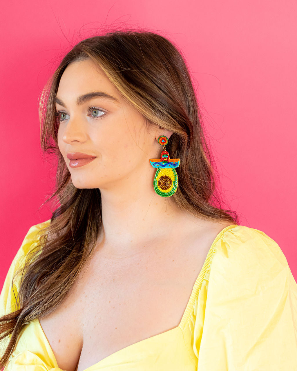 Avocado and Hat Earrings