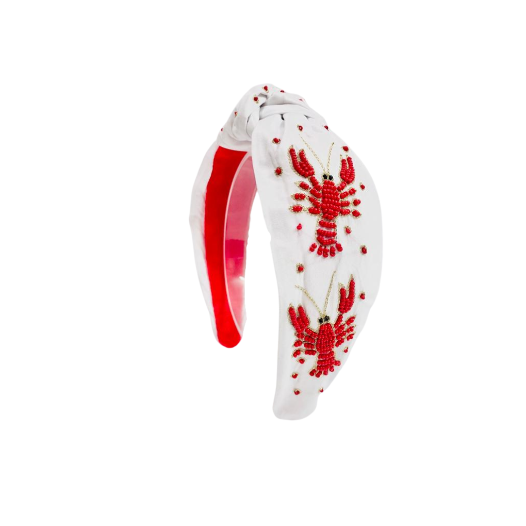 Crawfish Headband - White