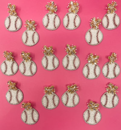 Fancy Baseball Earrings