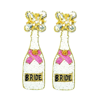 Bride Earrings - Pink and White