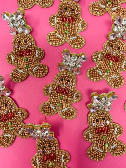 Gingerbread Man Earrings