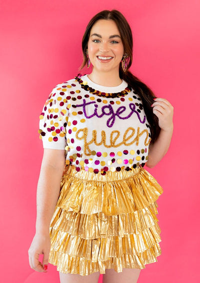 Queen of Sparkles - Gold Ruffle Skirt