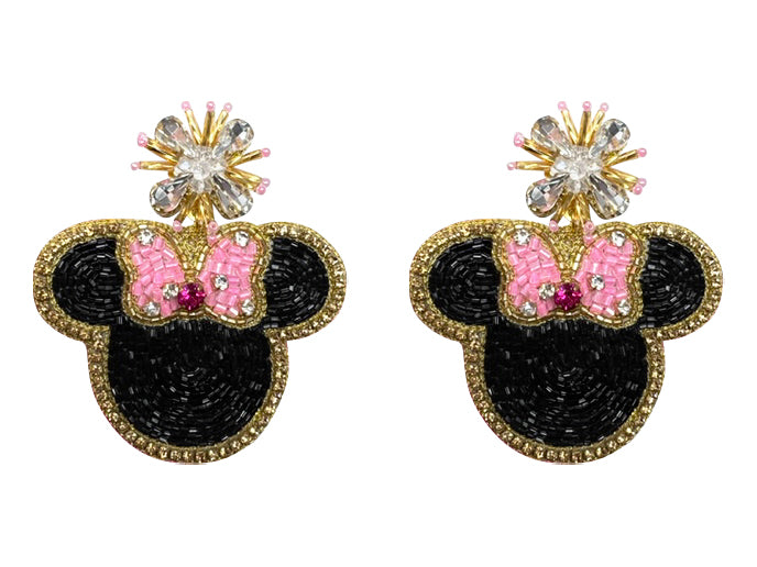 Mouse Earrings - Pink
