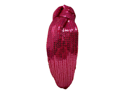 Headband Sequin Knot - Magenta