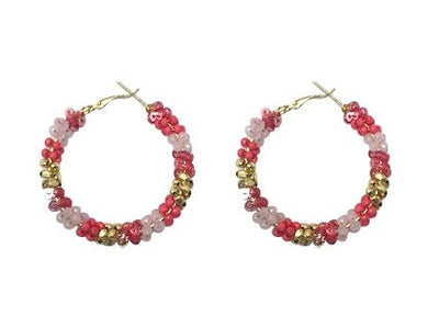 Sequin Hoop - Pink and Gold