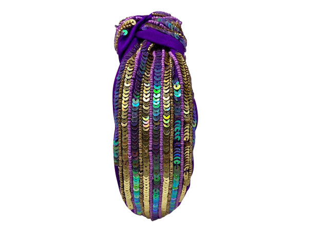 Sequin Headband Knot - Iridescent Stripe Purple – Golden Lily display picture 1