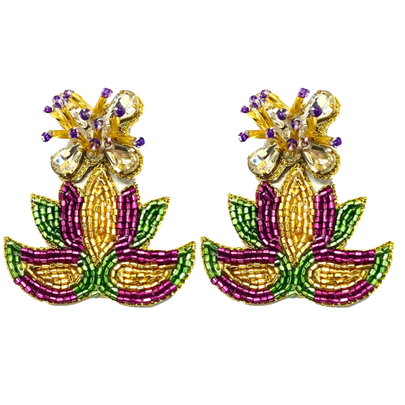 Mardi Gras Mask Earrings