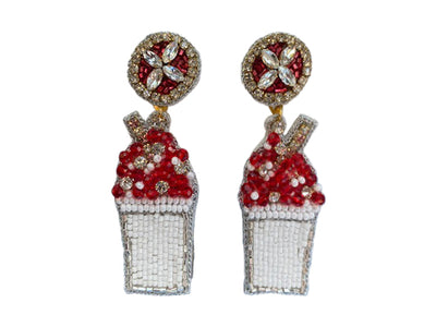 Snowball Earrings - Red