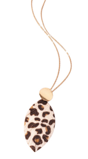 Leopard Leaf Necklace - Ivory