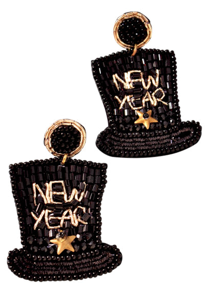 New Year Eve's Hat Earrings