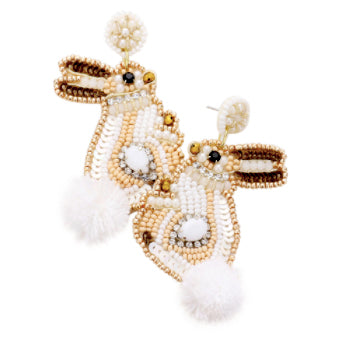 Easter Bunny Earrings - White