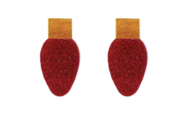Christmas Light Bulb Earrings - Red