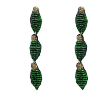 Multi Light Bulb Earrings - Green