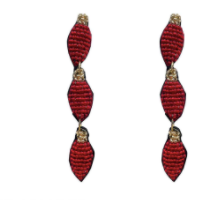 Multi Light Bulb Earrings - Red
