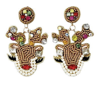 Reindeer with Ornaments Earrings