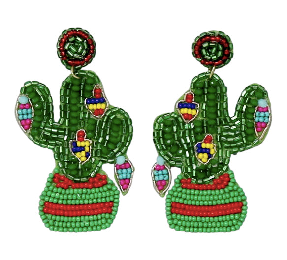 Christmas Cactus Earrings