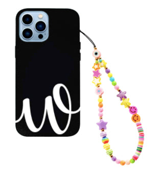 Phone Strap - Smiley with Multi Bead and Stars