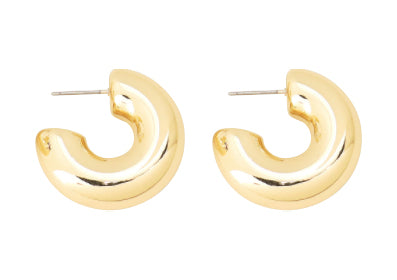 Gold Hoop Earrings - Shiny Gold