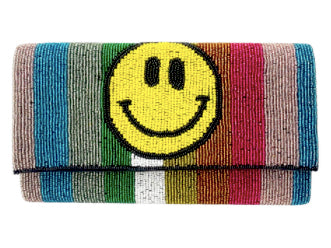 Smiley Seed Bead Handbag - Rainbow