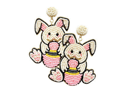 Easter Bunny Earrings - Pink