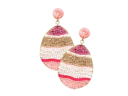 Seed Bead Easter Egg - Pink