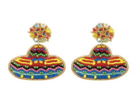 Fiesta Sombrero Earrings - Multi