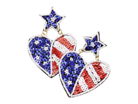 American Heart with Star Earrings